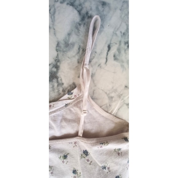 Aeropostale Stretch Juniors Large Tank Top Cami Camisole Floral Spaghetti Straps - Picture 4 of 7
